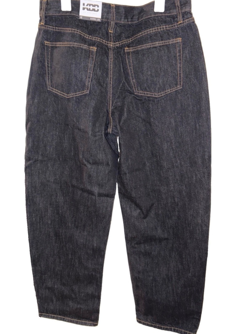 KBB by Khalana Women’s Dark Indigo Denim Jeans Barrell Leg - Picture 2 of 6